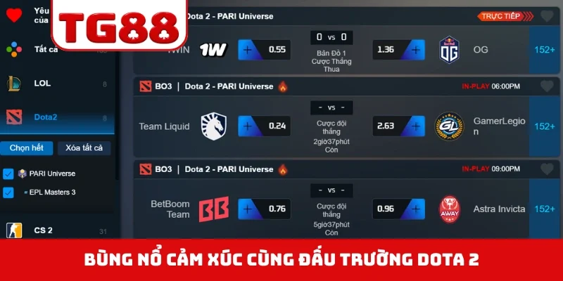 Bùng nổ cảm xúc cùng đấu trường Dota 2