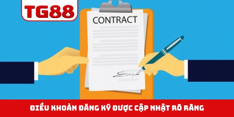 Điều khoản đăng ký được cập nhật rõ ràng