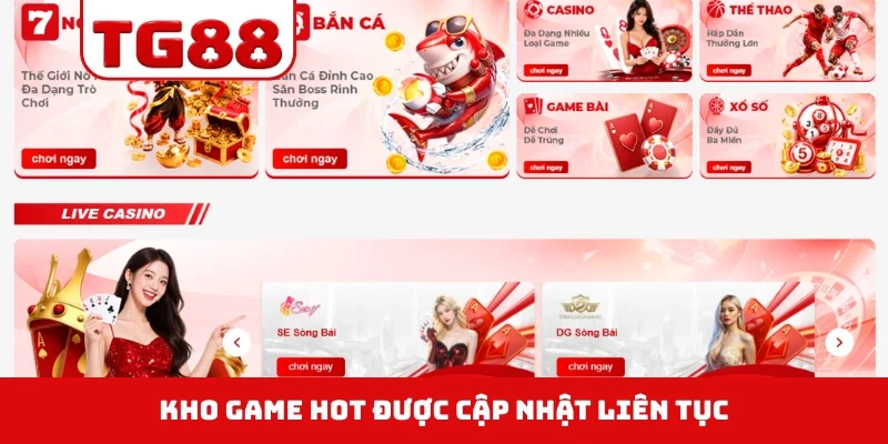 Kho game hot được cập nhật liên tục