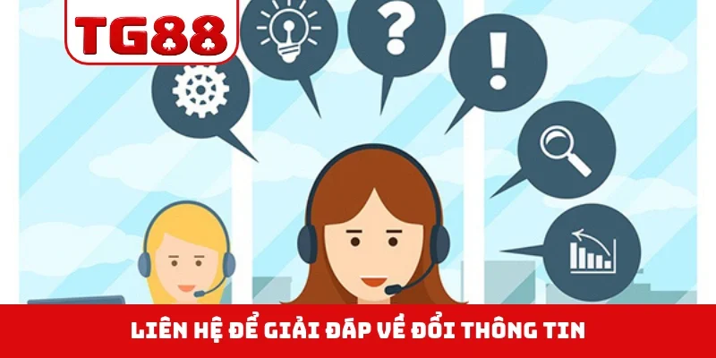 Liên hệ để giải đáp về đổi thông tin