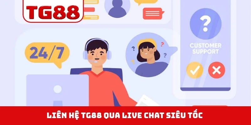 Liên hệ TG88 qua live chat siêu tốc